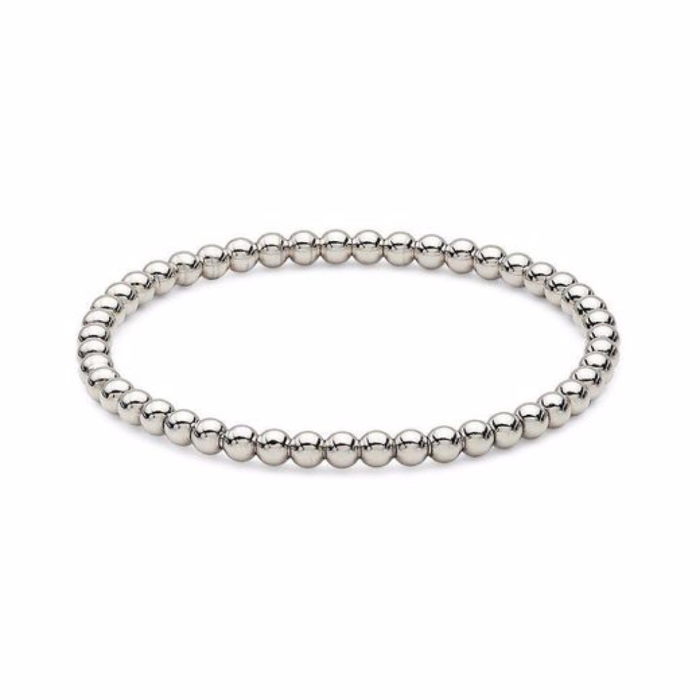 ADRIANA ORSINI Rhodium Plated Beaded Stretch Bracelet NWT